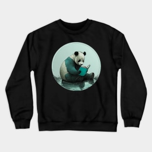 Panda Bear Book Lover Crewneck Sweatshirt